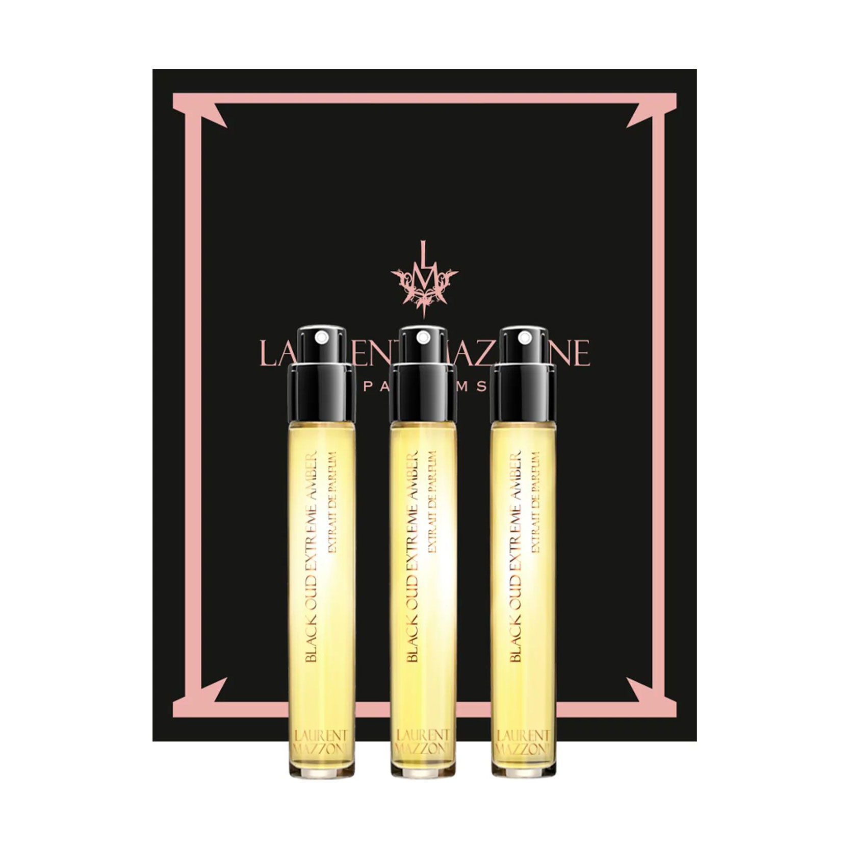 Парфумований набір унісекс Laurent Mazzone Parfums Black Oud Extreme Amber (парфуми, 3*15 мл)